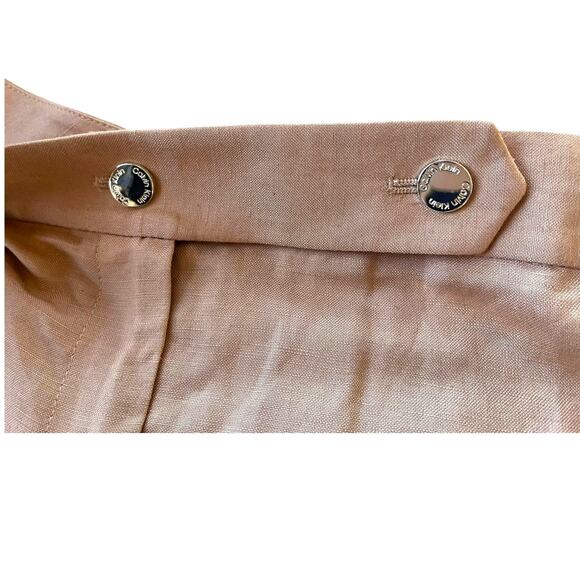 Calvin Klein Linen Tapered Ankle Dress Pants | Women Plus 22W, Khaki NEW $109 - Picture 8 of 11
